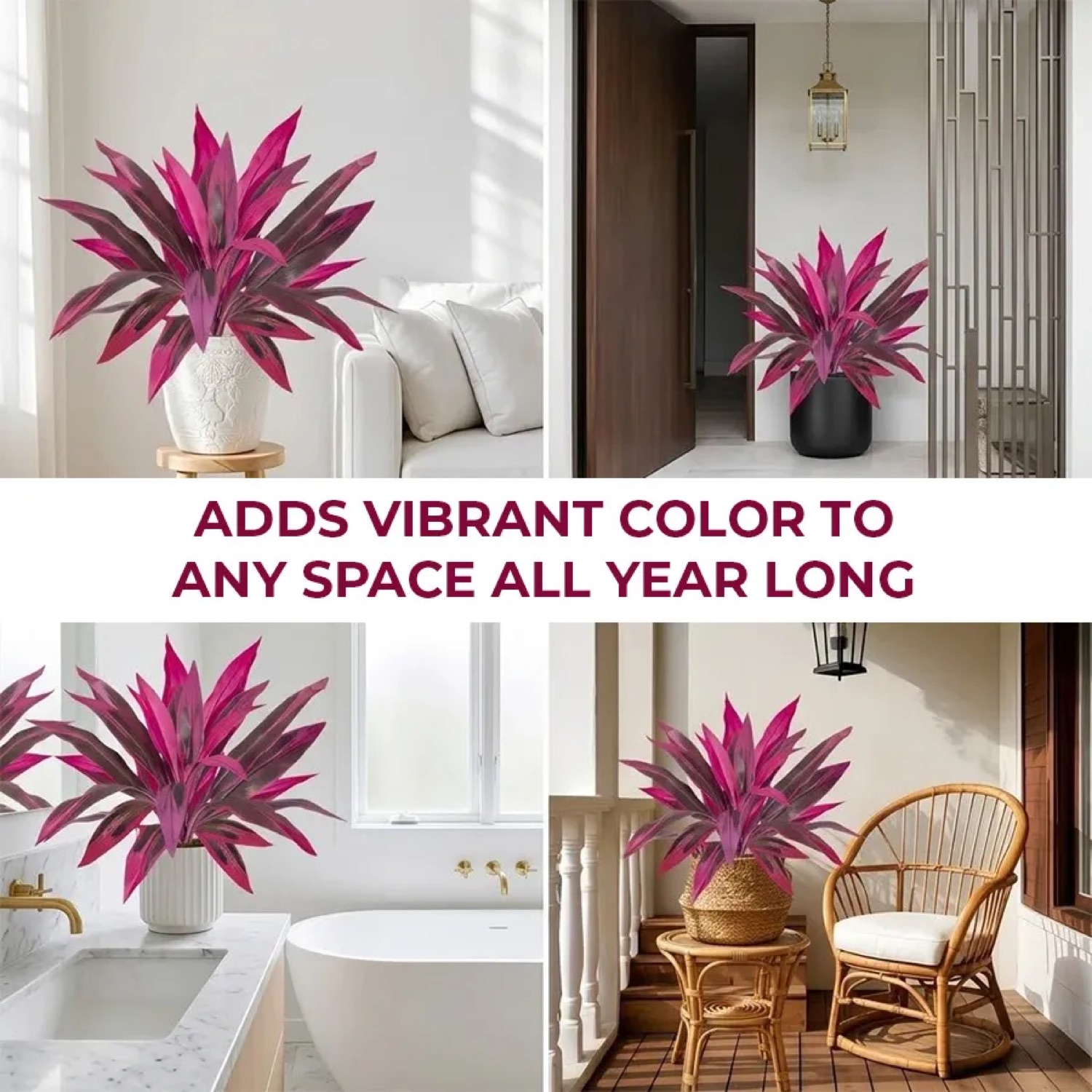 Artificial Dragon's Blood Tree Plants — 2 Pack